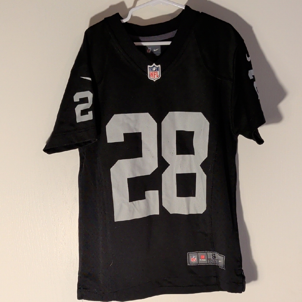 Nike Black Football Jersey with White 28